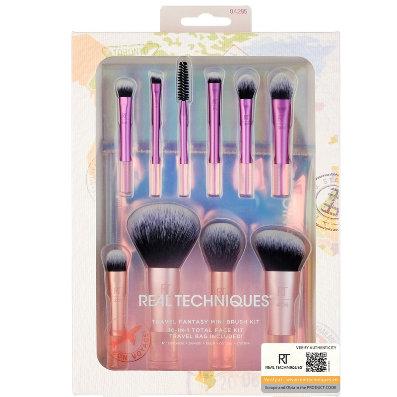Bộ Cọ Cá Nhân 10 Cây Real Techniques Travel Fantasy Mini Brush Kit