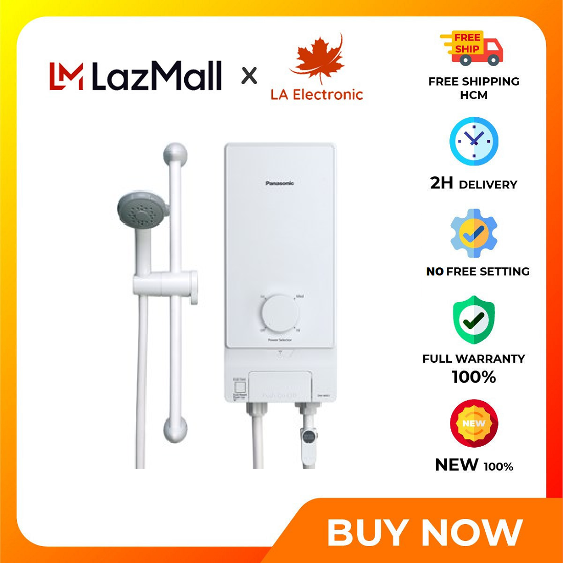 Trả góp 0% - máy nước nóng panasonic dh-4mp1vw 4500w - miễn phí vận chuyển hcm - bơm trợ lực vận hành siêu êm cầu dao elcb, cảm biến lưu lượng nước, vỏ máy chống nước ip25, kiểm soát nhiệt độ