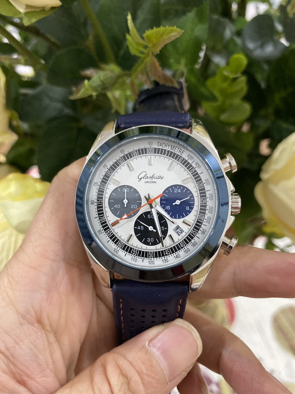 Đồng hồ nam Glashutte dây da cao cấp