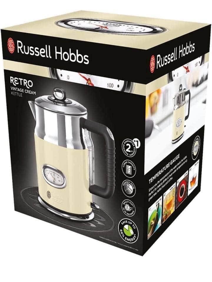 Ấm Siêu Tốc Russell Hobbs Retro 21670-70 2400W 1.7L Màu Đỏ