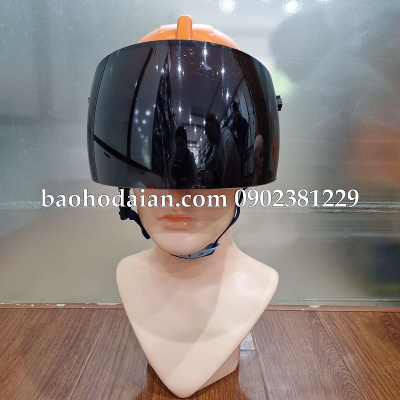 Nón bảo hộ thợ hàn có kính che mặt N81