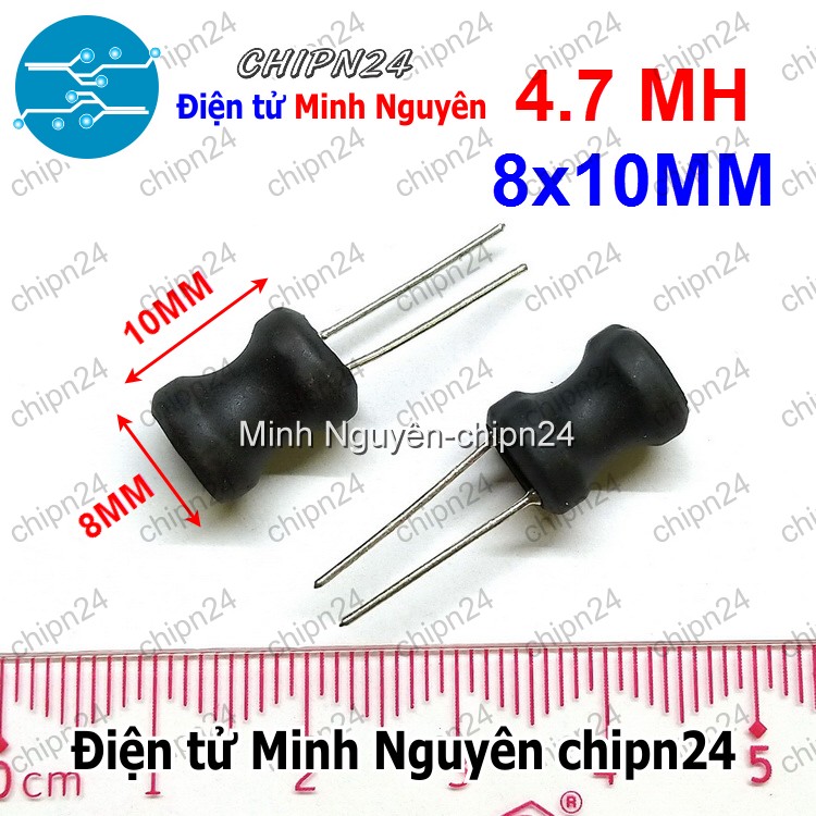 [4 cái] (K231) Cuộn cảm cắm 8x10mm 4.7MH (DIP 0810 4.7MH) - HH005411
