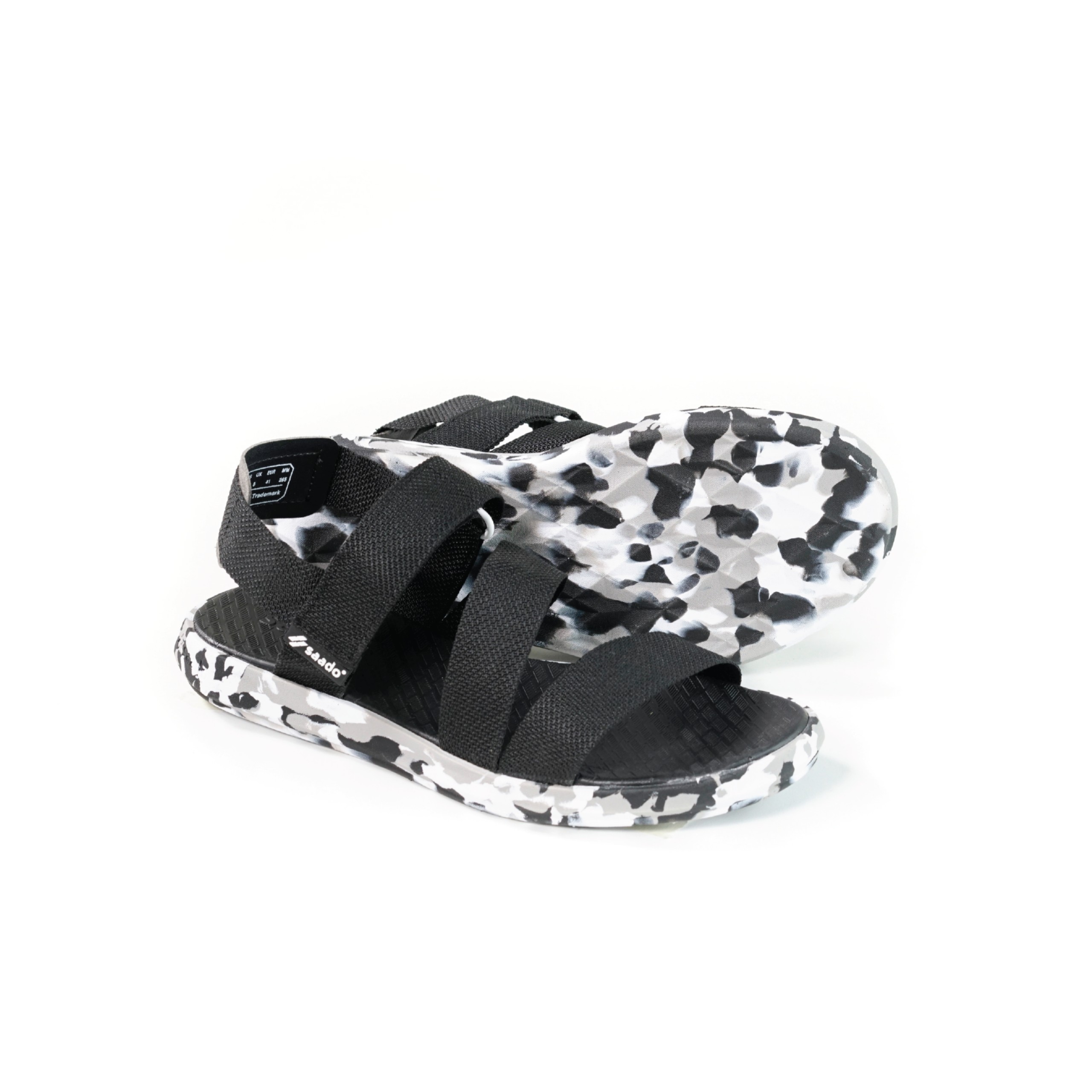 Giày Sandal Saado Nam-Nữ CL01, Giày Dép Sandal Đen Đế Lính