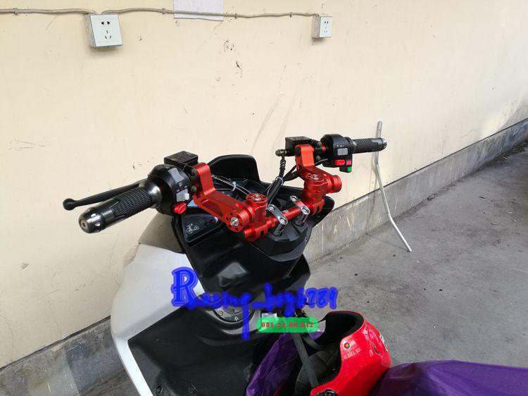 Ghi đông 5 khúc Moxi màu đỏ ( hộp đen)