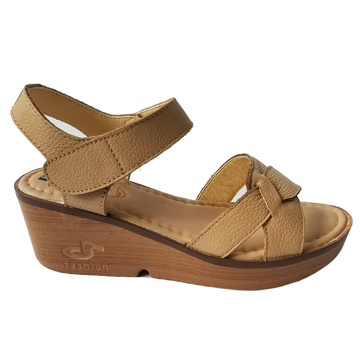 Giày Sandal Đế Xuồng Nữ Da Bò BIGGBEN SDXB35