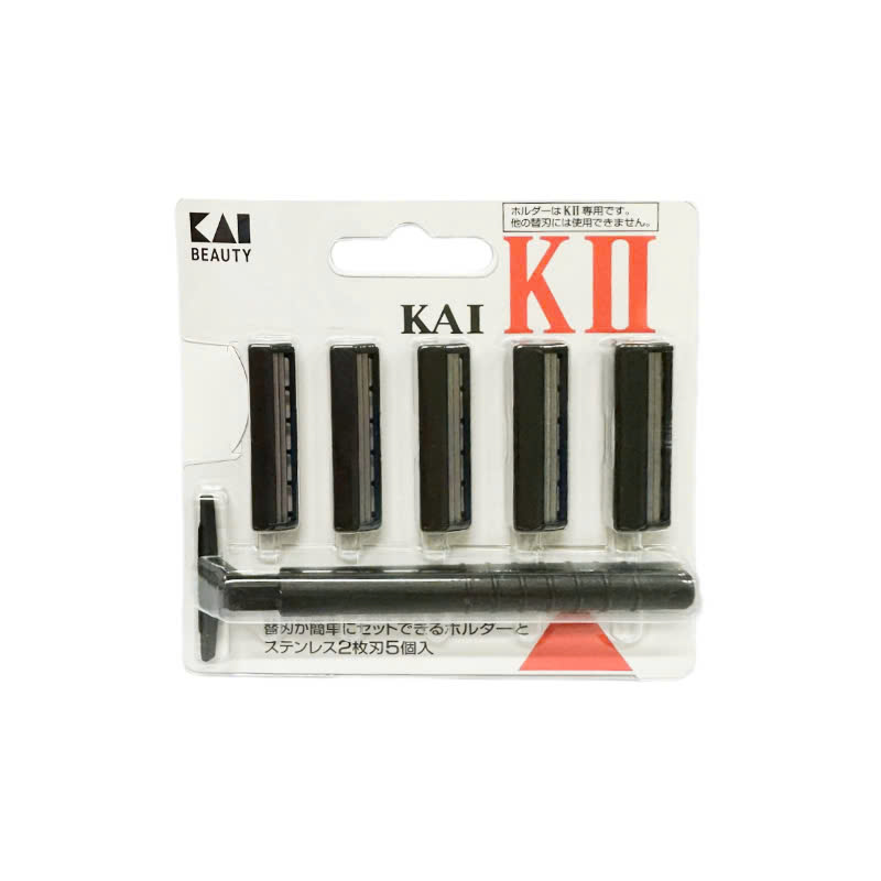 Set Dao Cạo Râu 2 Lưỡi Kép Kai (1 Thân 5 Lưỡi)