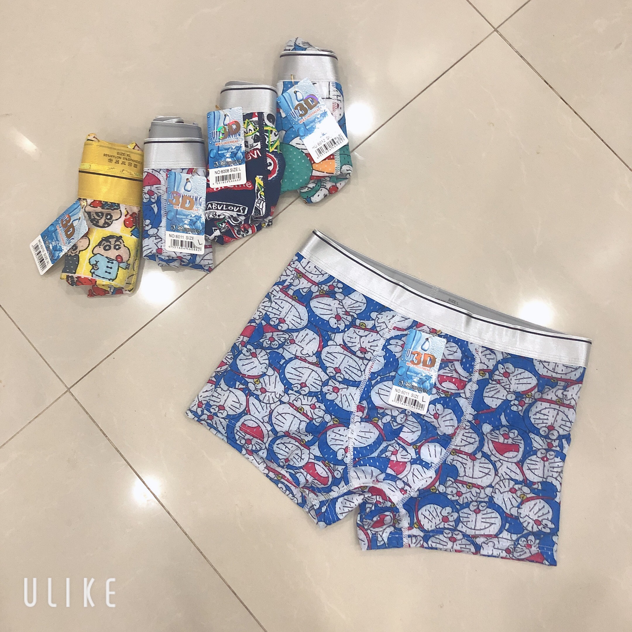 COMBO 4 Chiếc SỊP ĐÙI IN HÌNH 3D Cao Cấp (Cạp Lụa)
