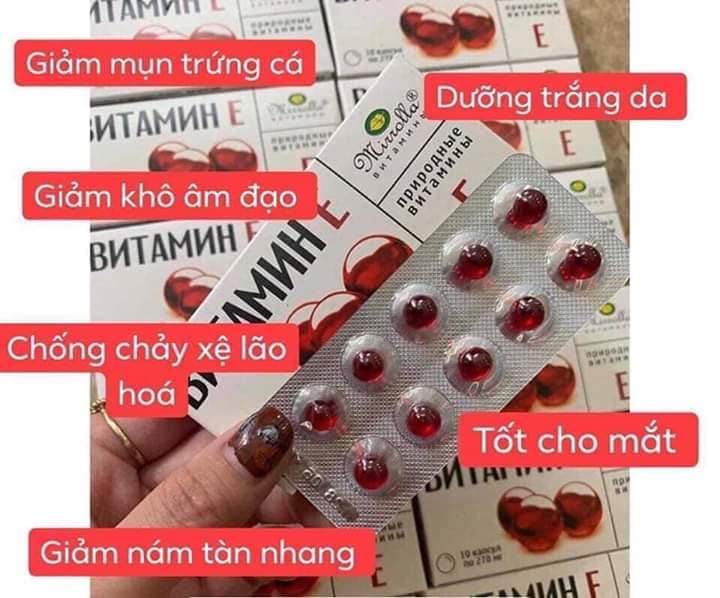 [CHÍNH HÃNG] VITAMIN E đỏ lọ 30v Nga MIROLA (MIRROLLA) 270mg