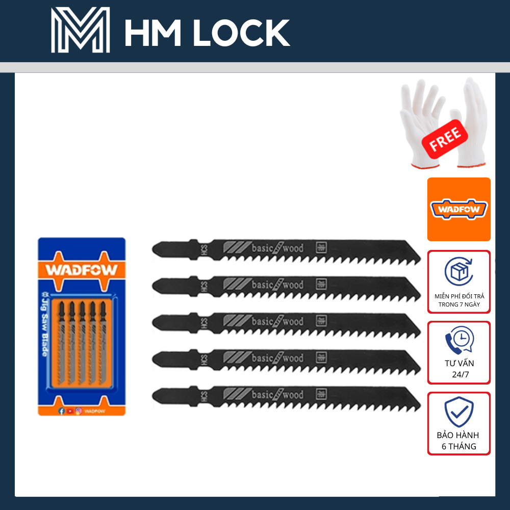 Bộ 5 lưỡi cưa lọng wadfow - hàng chính hãng - wjb111c - hm lock