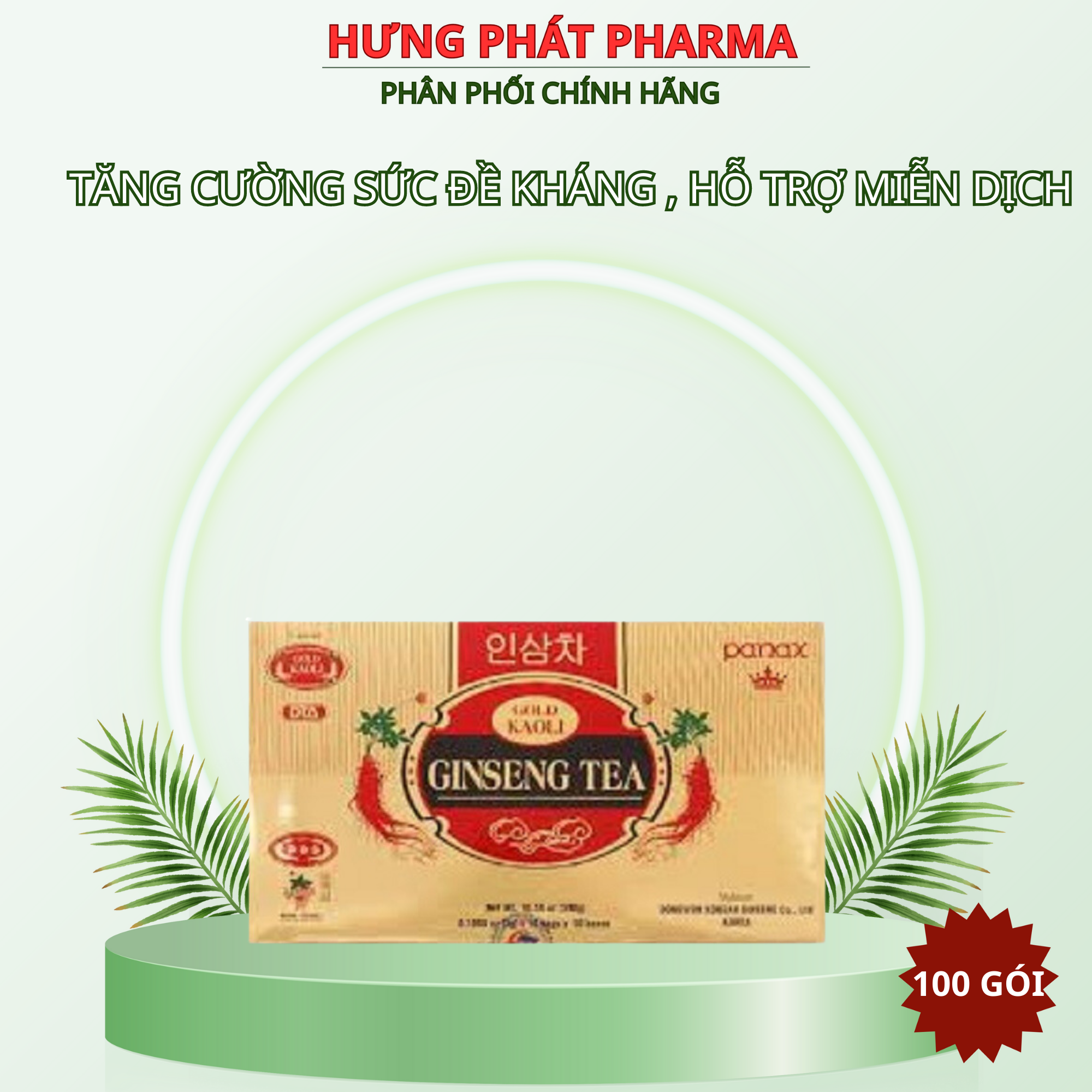 Trà nhân sâm Gold Kaoli Ginseng Tea Hộp 100 gói