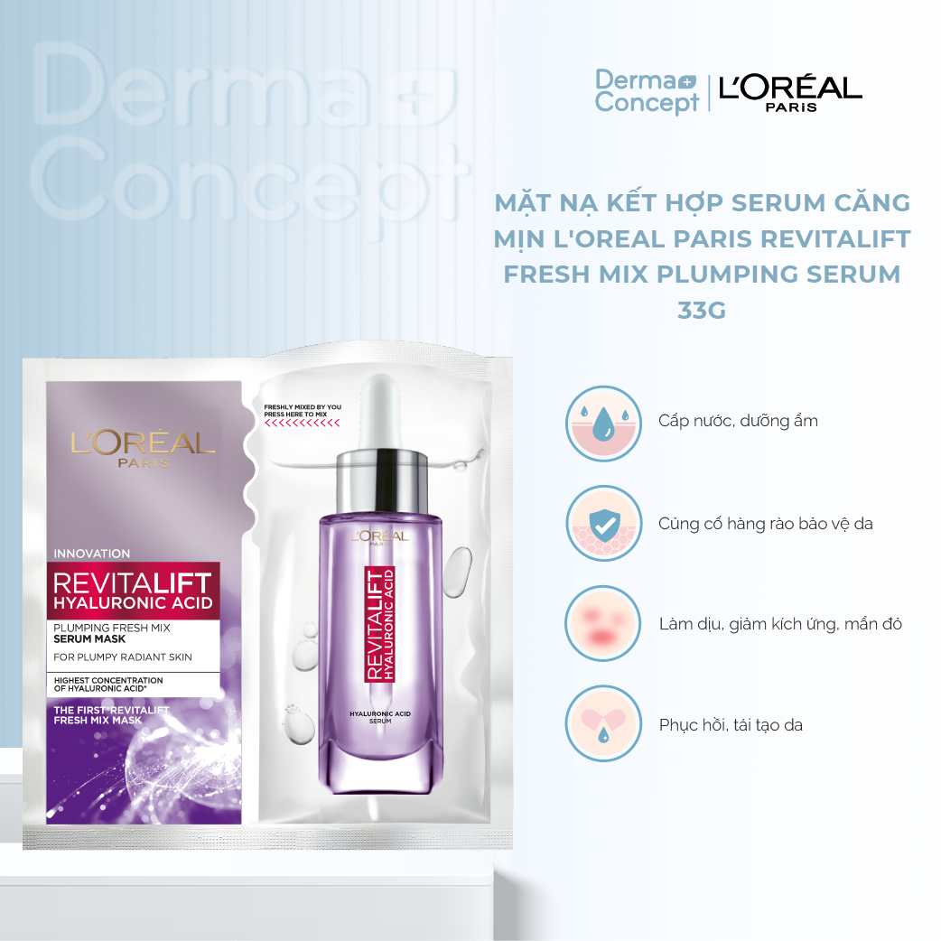 Mặt nạ dưỡng sáng, cấp ẩm cho da căng bóng L’Oreal [NHẬP KHẨU CHÍNH HÃNG 100%]