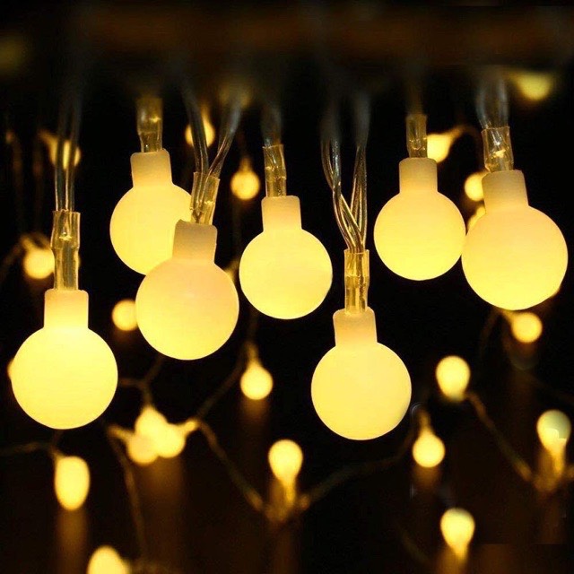 Dây Đèn Led Cherry Ball 40 Bóng Dùng Pin AA và USB