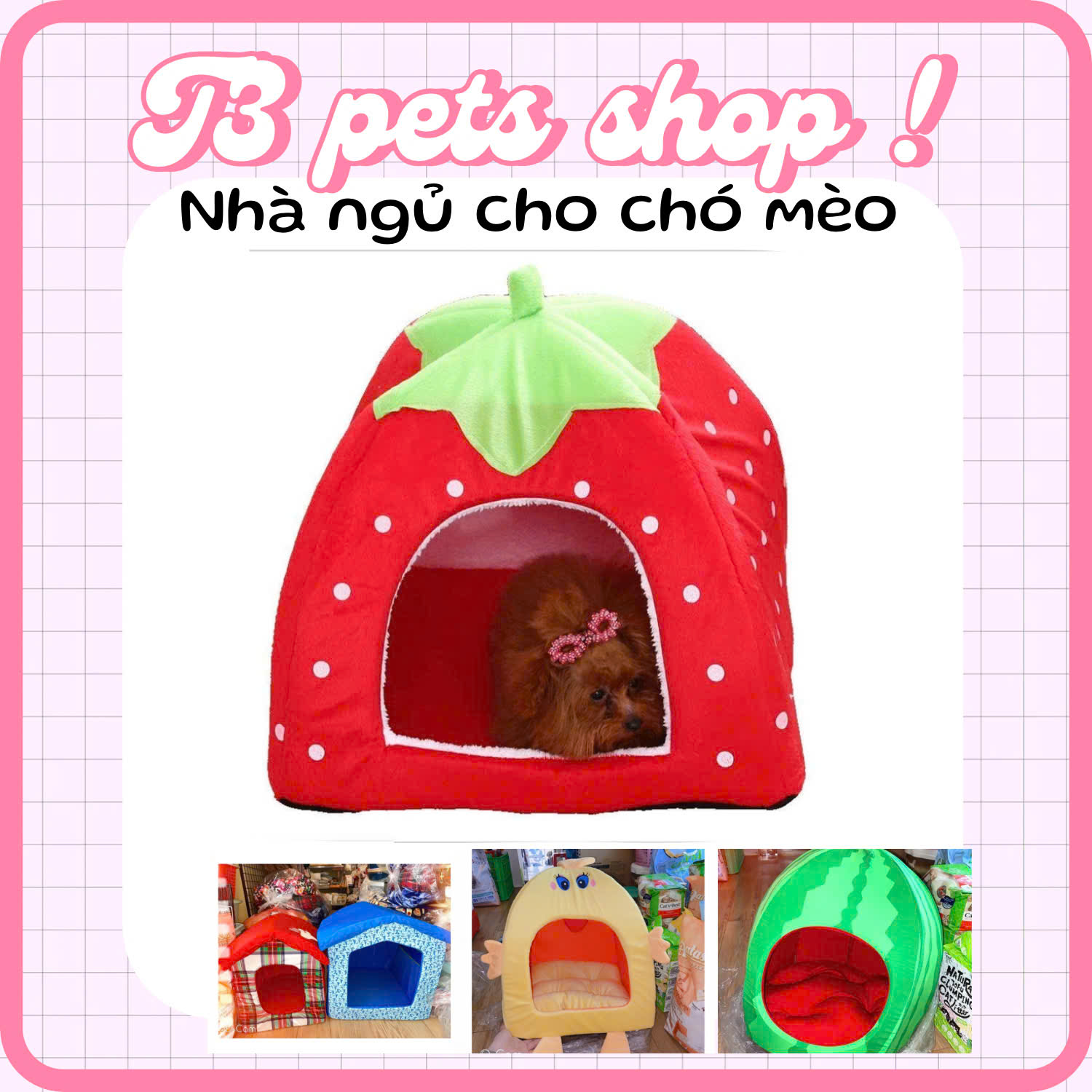 các mẫu nhà ngủ cho chó mèo - T3 PETS SHOP