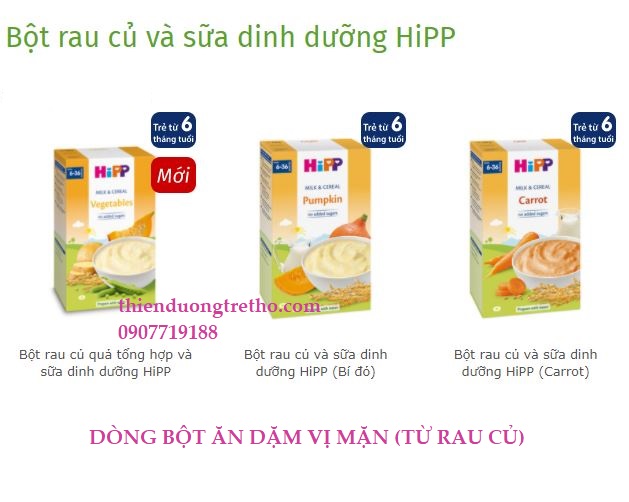 Bột Ăn Dặm HIPP Vị Mặn Cà Rốt 250g
