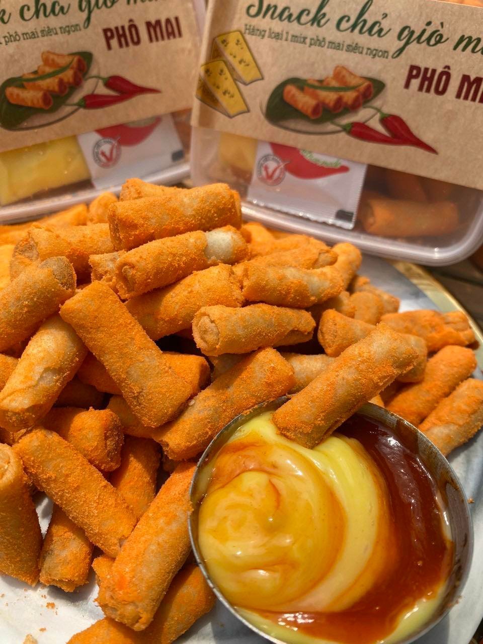 Snack chả giò mini sấy phô mai