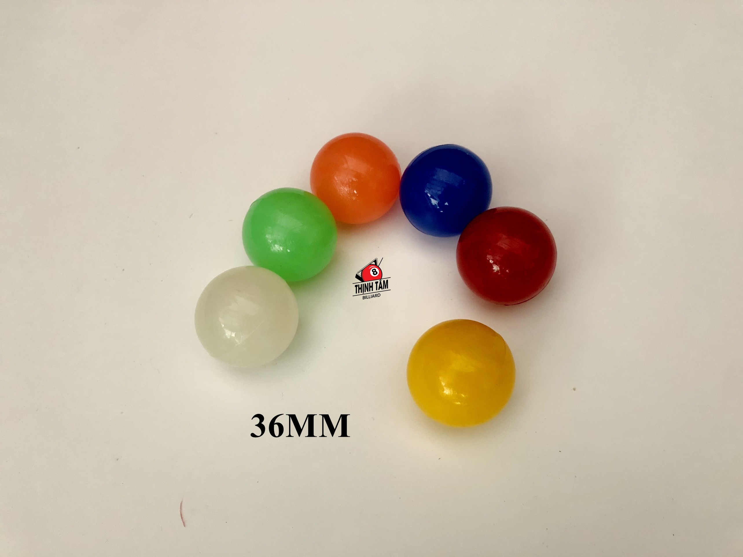 [THỊNH TÂM] Bộ 10 Banh Bóng Bi Lắc 36mm Chọn Màu [ Set 10 BÓNG ]
