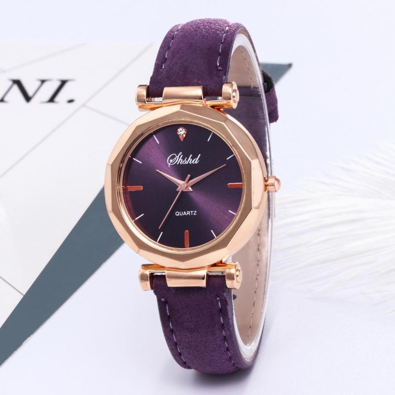 Nơi bán Đồng hồ nữ SHSHD viền vàng dây da lấp lánh phong cách cá tính