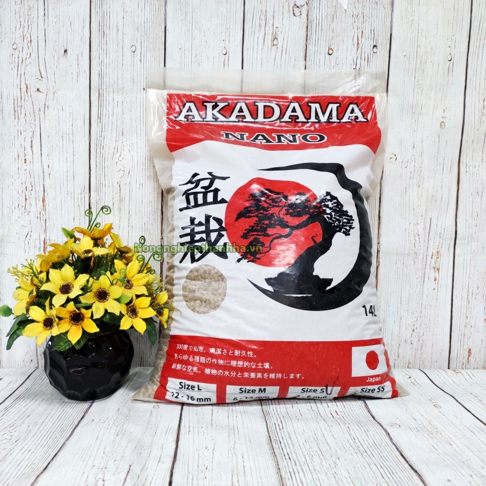 Đất nung Akadama, đất Akadama trồng sen đá cỡ S