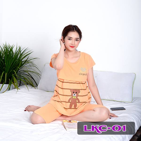 Bộ Bầu Và Sau Sinh Kẻ,100% cotton