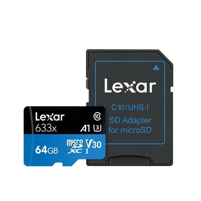 Thẻ nhớ microsdxc lexar 64gb 633x a1 v30 u3 4k 95mb/s - full box