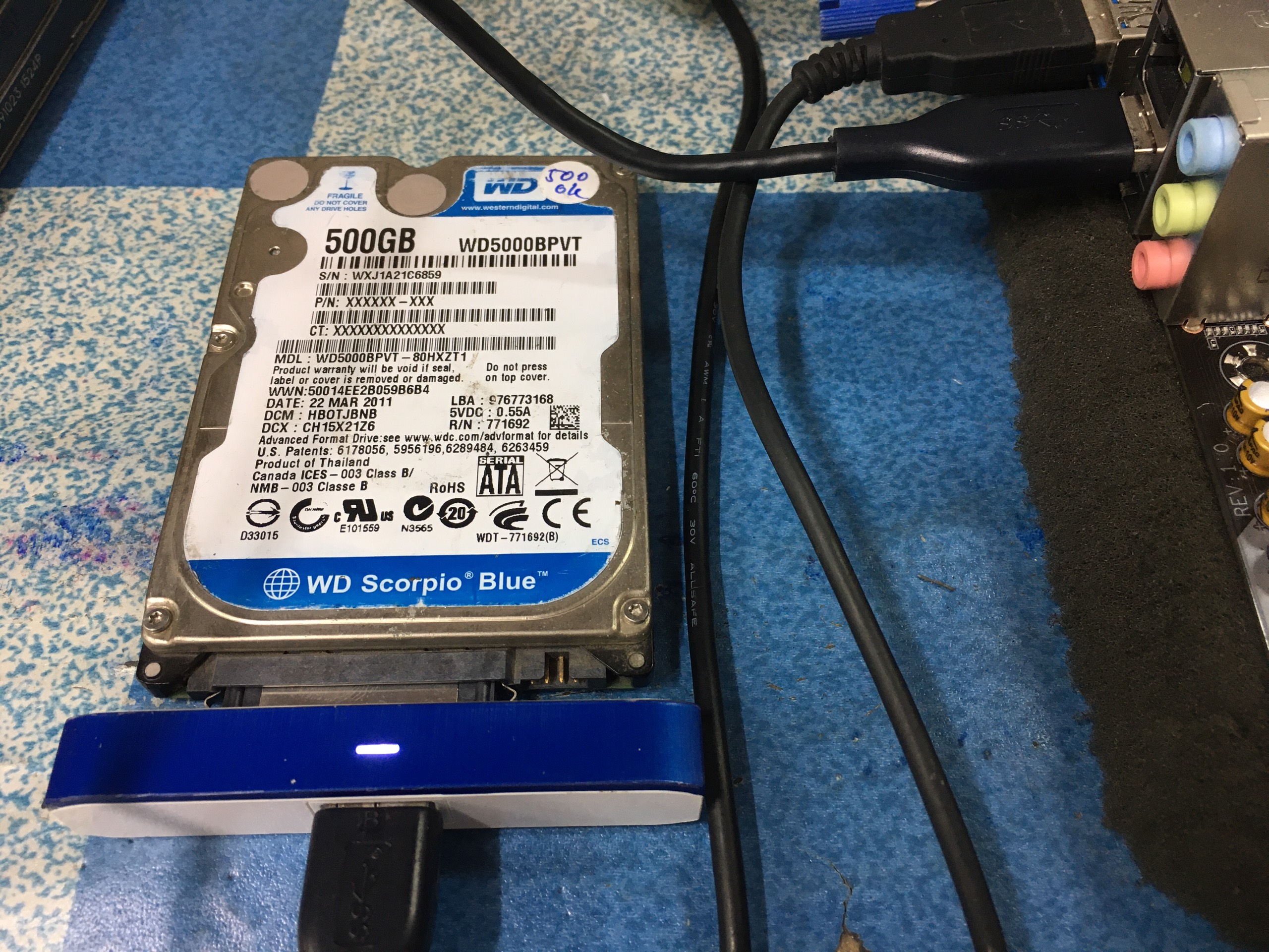 Dock ổ cứng 2.5 usb 3.0 iocrest- biến hdd thường thành hdd di động- dock hdd 2.5inch kết nối ổ cứng laptop thành usb 3.0 seagate