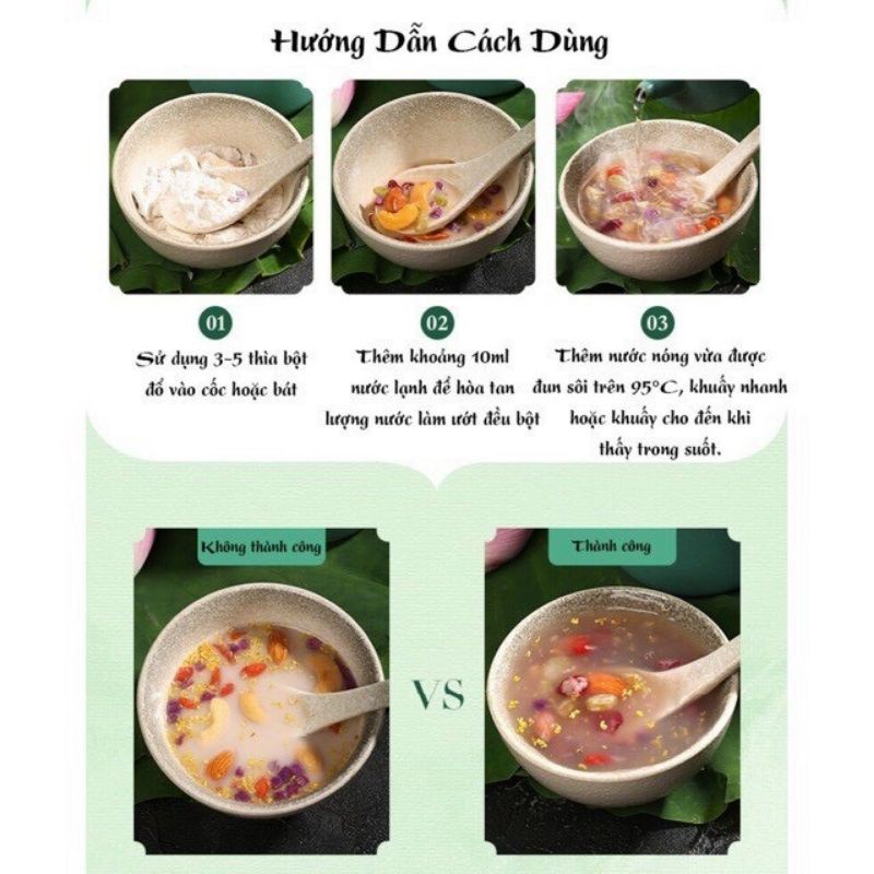 BỘT CỦ SEN TÁO ĐỎ DƯỠNG NHAN 500G