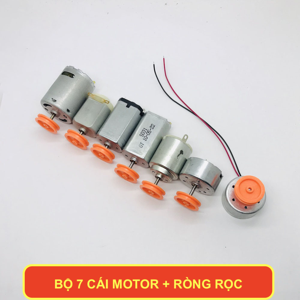 [HCM]7 CÁI - bộ motor mô tơ mini dải điện áp 3V - 12V DIY kèm ròng rọc - LK0097