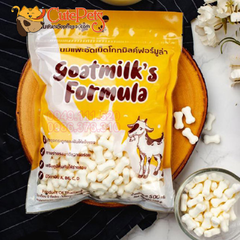 KẸO SỮA DÊ THÁI NGUYÊN CHẤT GOATMILKS FORMULA 500GR CHO CHÓ