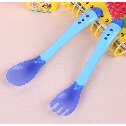 Set Thìa Dĩa Ăn Dặm Silicon Cho Bé