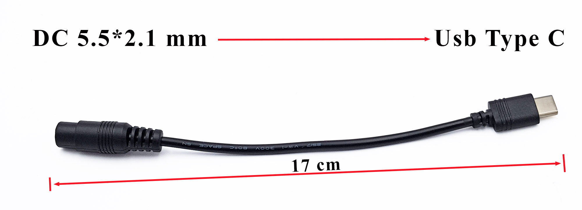 Dây chuyển đổi DC 5.5x2.1mm sang USB type C