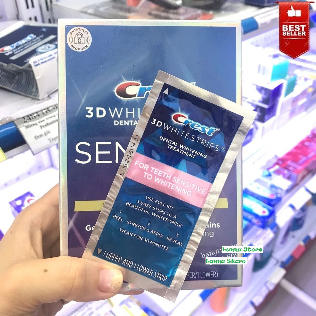 [CHÍNH HÃNG ĐỦ LOẠI] 1 GÓI - Miếng dán trắng răng Crest 3D White - Mỹ (Professional Effects/ Supreme Flexfit/ Glamorous/ 1 hour)