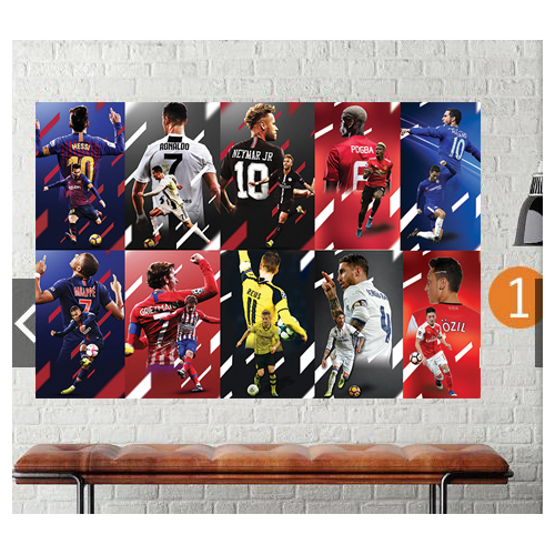 Decal dán tường cầu thủ bóng đá