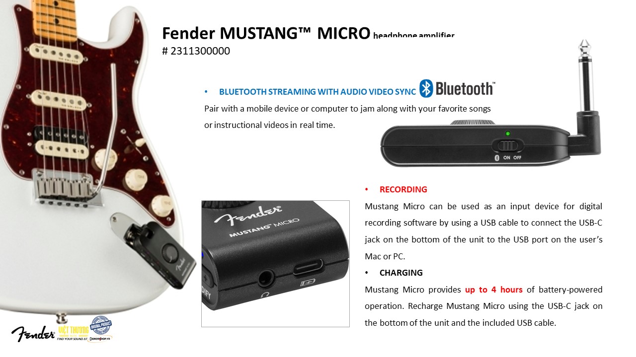 Guitar Headphone Amp Amplug Fender Mustang Micro