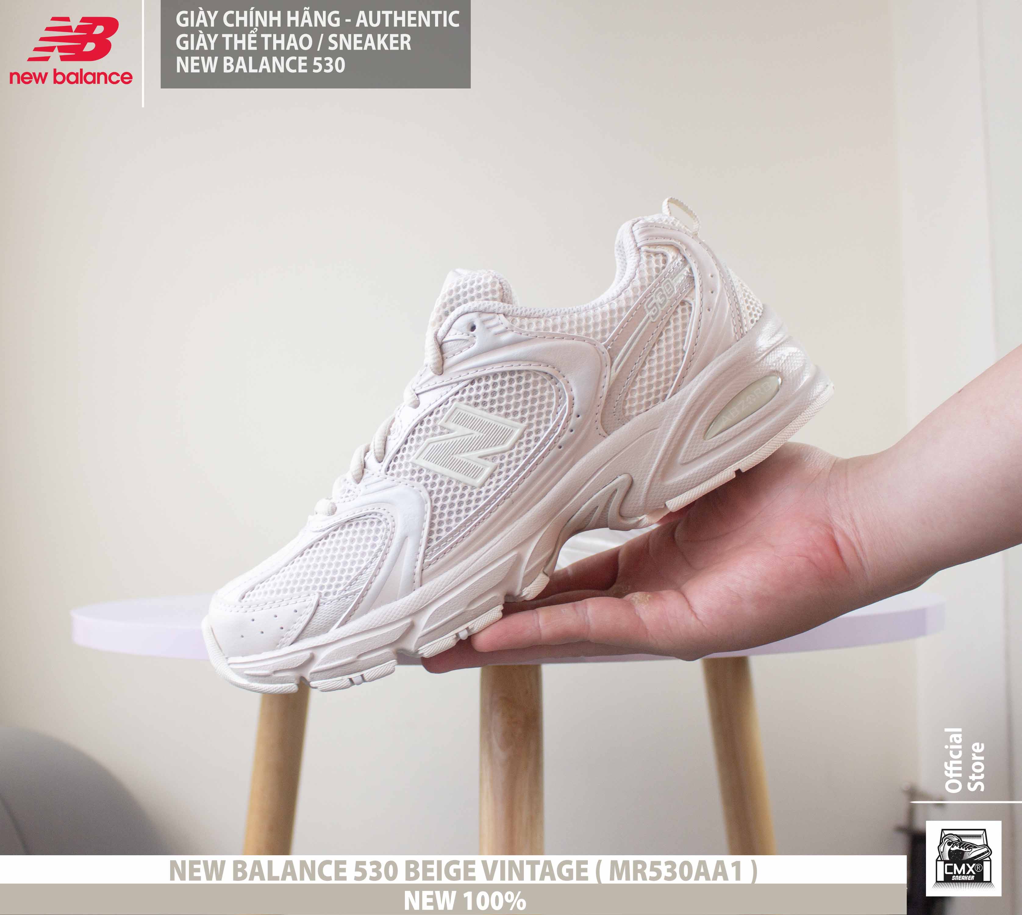 [ HÀNG CHÍNH HÃNG CÓ SẴN ] Giày New Balance 530 BEIGE VINTAGE ( MR530AA1 ) - AUTHENTIC 100%