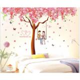 Binbin pk303 love peach tree wall sticker (pink)