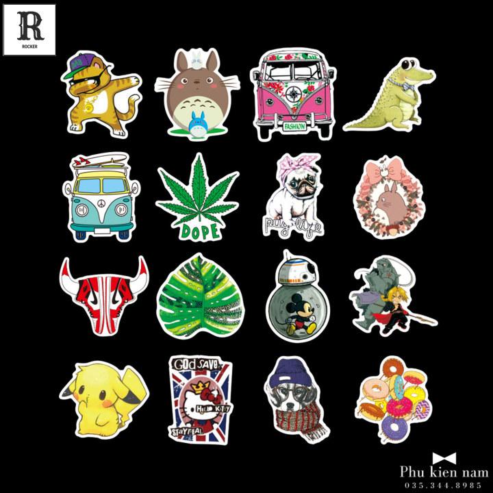 Sticker PVC Chống nước Hình dán Pokemon Pikachu ST028