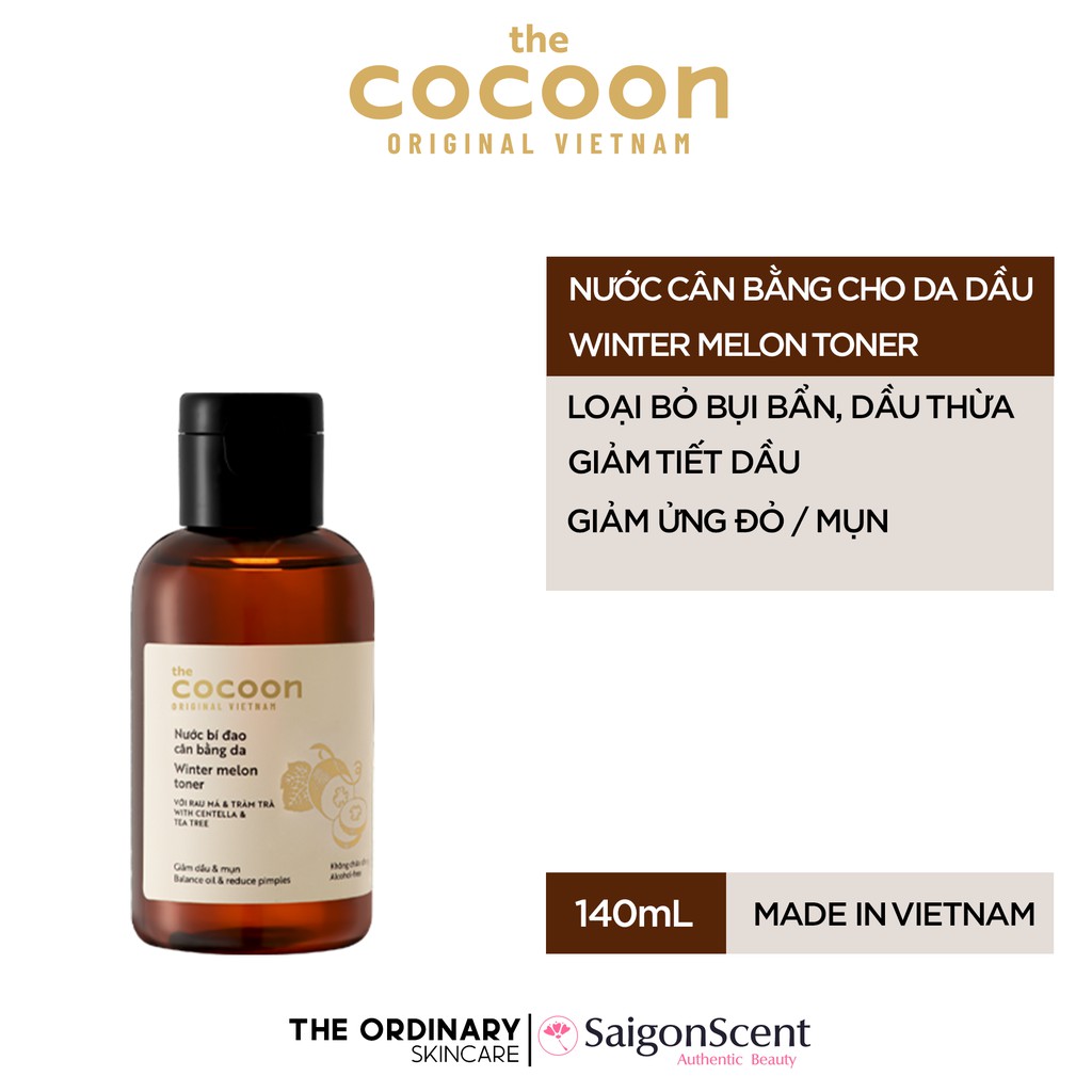 [HCM]Nước cân bằng da bí đao Cocoon ( 140mL )