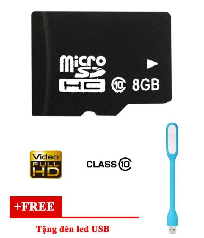 Thẻ nhớ Micro SDHC 8GB class 10 + Tặng đèn LED USB