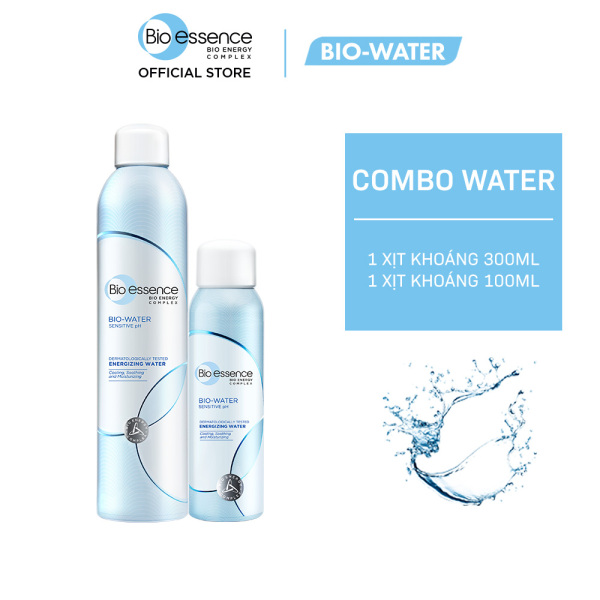 Combo Xịt khoáng dưỡng ẩm Bio-Water Bio-Essence Water Energizing Water (Xịt khoáng 300ml + Xịt khoáng 100ml) nhập khẩu
