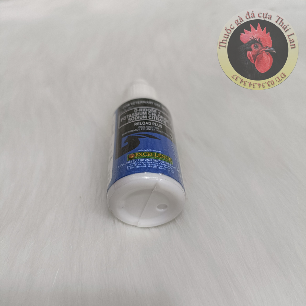 thuốc gà đá - Reload Plus - 1 lọ / 10ml (giúp gà không mệt mỏi khi vận chuyển đi xa) không rớt bo đá