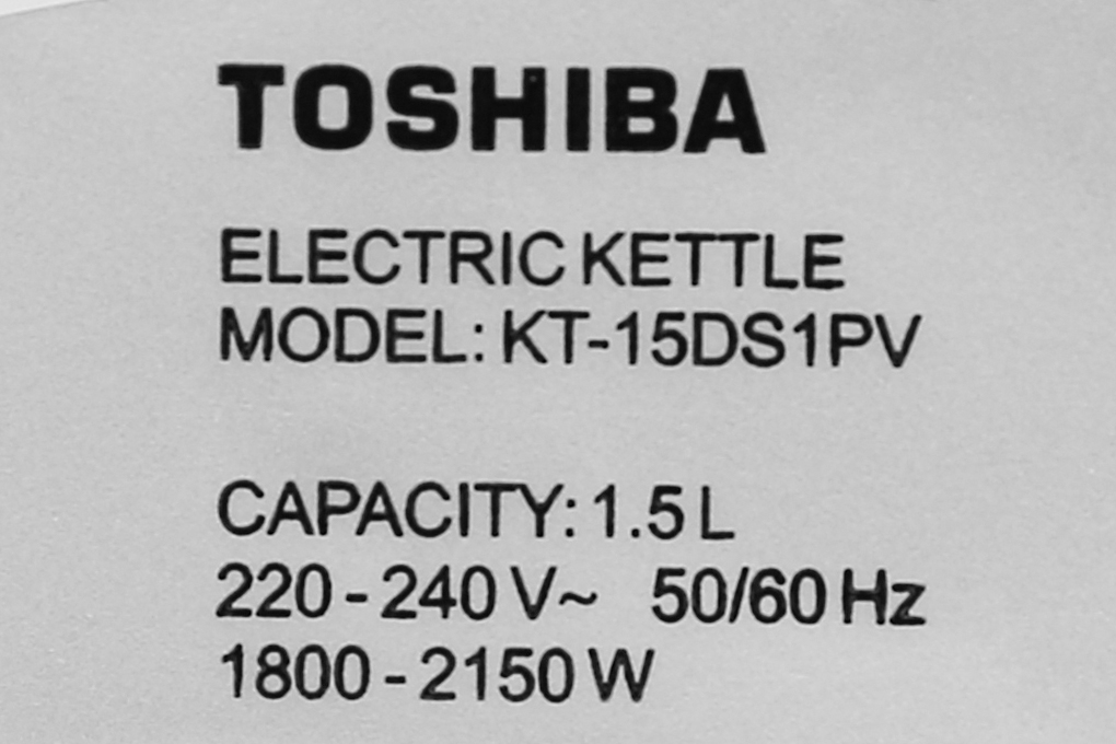 Bình đun siêu tốc Toshiba 1.5 lít KT-15DS1PV