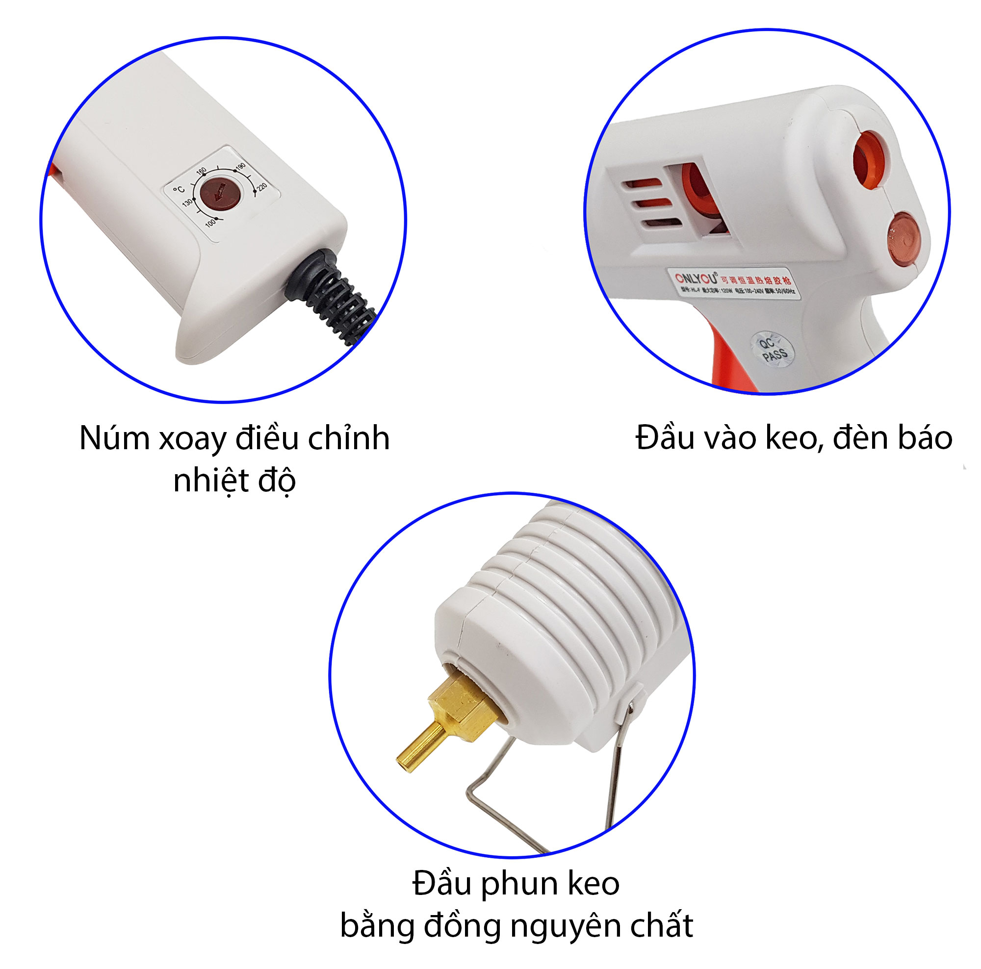 Súng bắn keo nến ONLYOU 120W