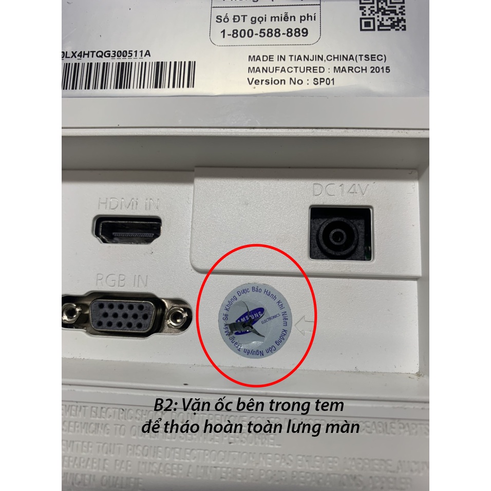 VESA ADAPTER (kèm đủ ốc) màn hình Samsung S24E360