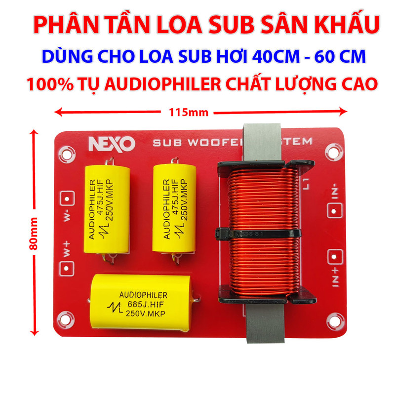 Mạch phân tần công suất lớn. Chuyên dùng cho Loa Sân Khấu, Loa Karaoke