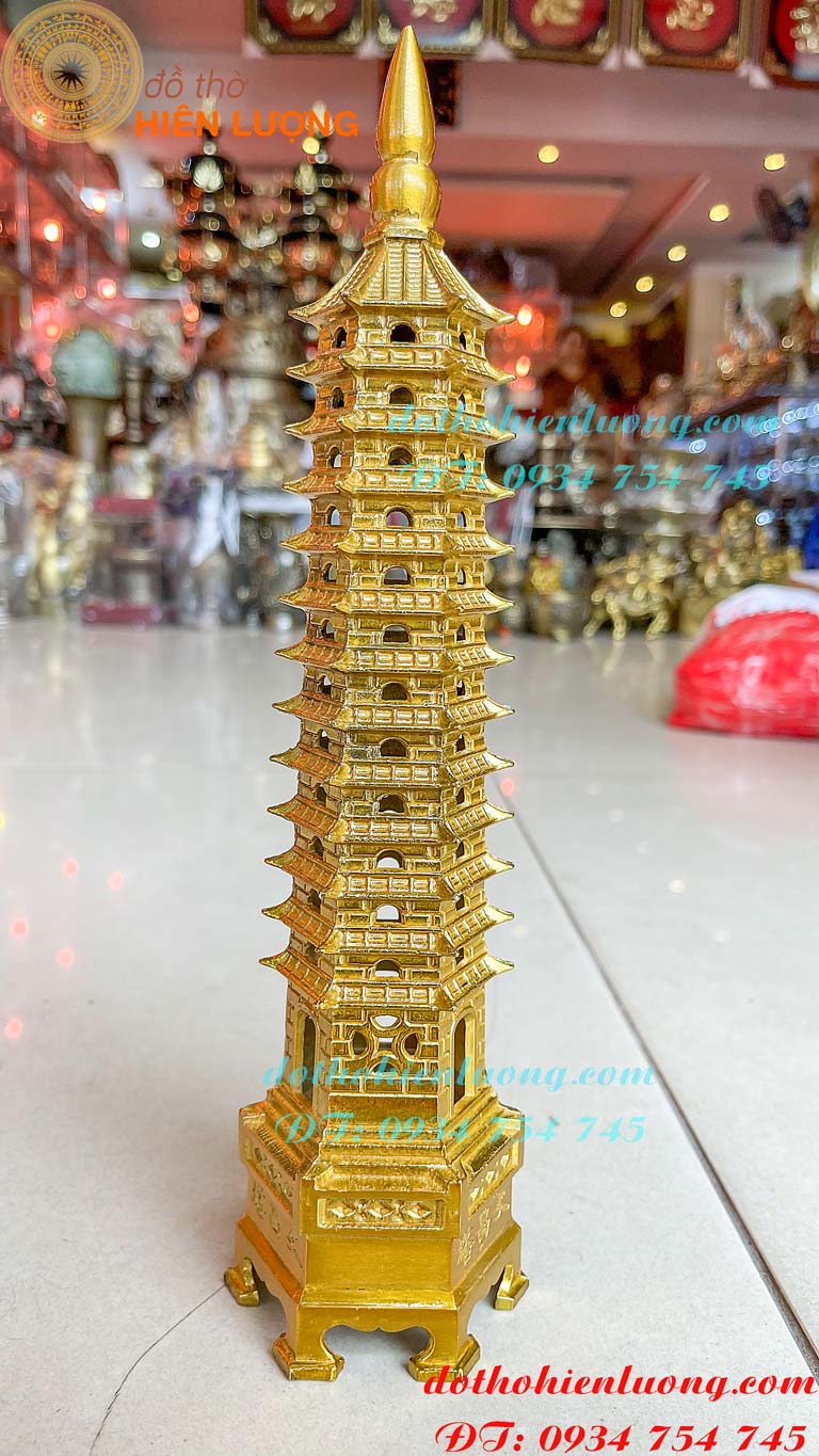 Tháp Văn Xương 13 Tầng Bằng Đồng Cao 30cm