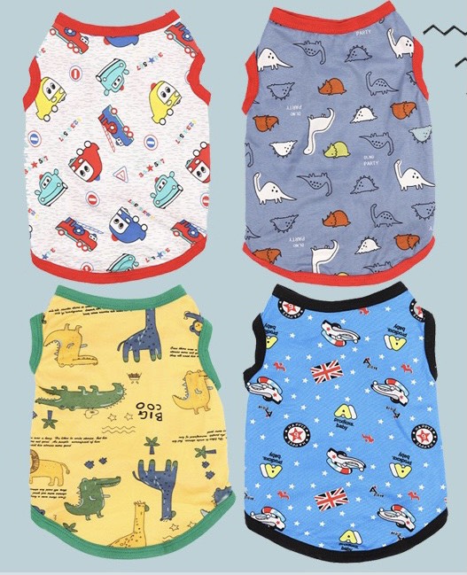 [HCM]Áo thun vải mát in hình cute cho thú cưng