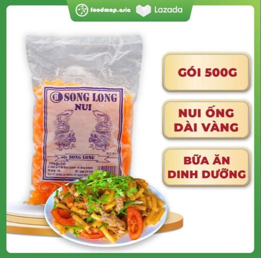 Nui (gạo lức, rau củ, sò vàng, ống dài) - SONG LONG gói 500g ( HCM )