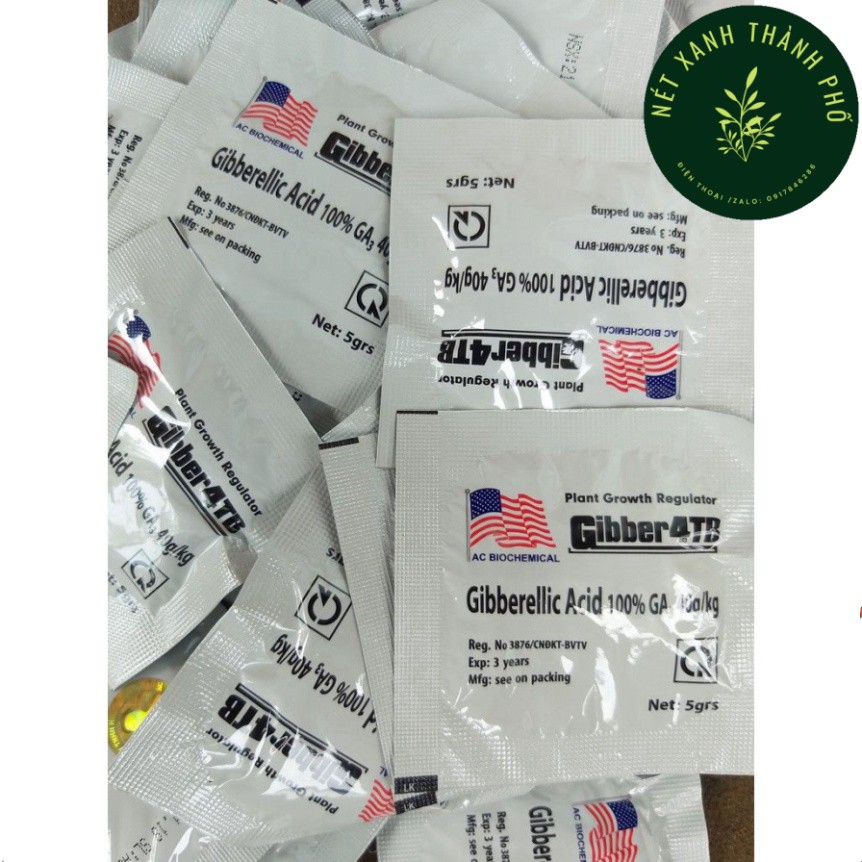 [GIAO HÀNG 2 GIỜ] Phân Bón Lá Gibber 4TB GA3 - Gibberellic Acid 100%