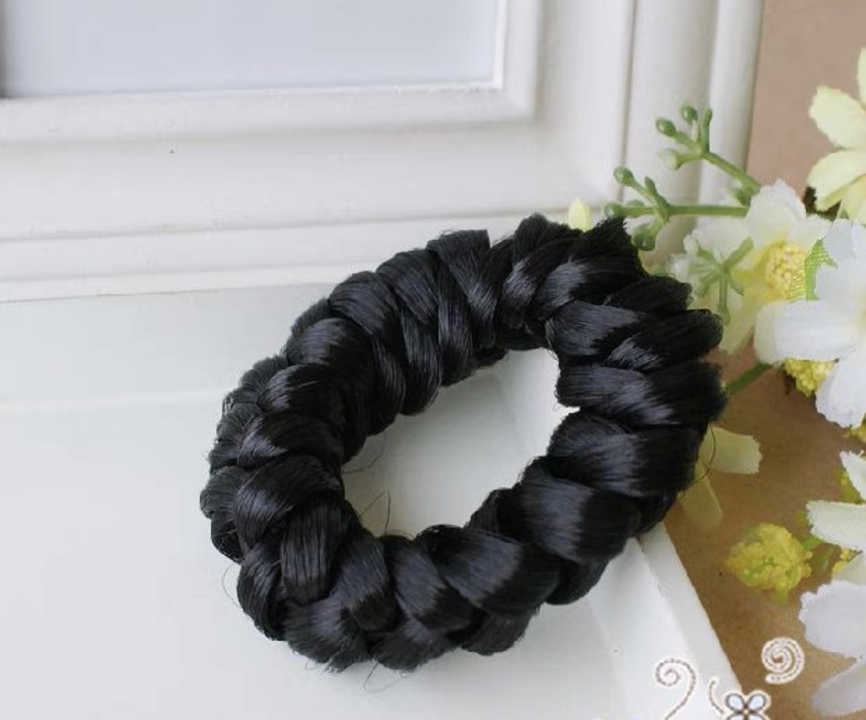 Dây Cột Tóc Hình Tết Tóc Giả Cho Nữ-phukienteen