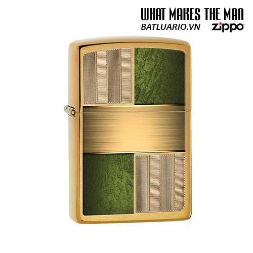 Zippo 28796 - zippo brass and green brushed brass